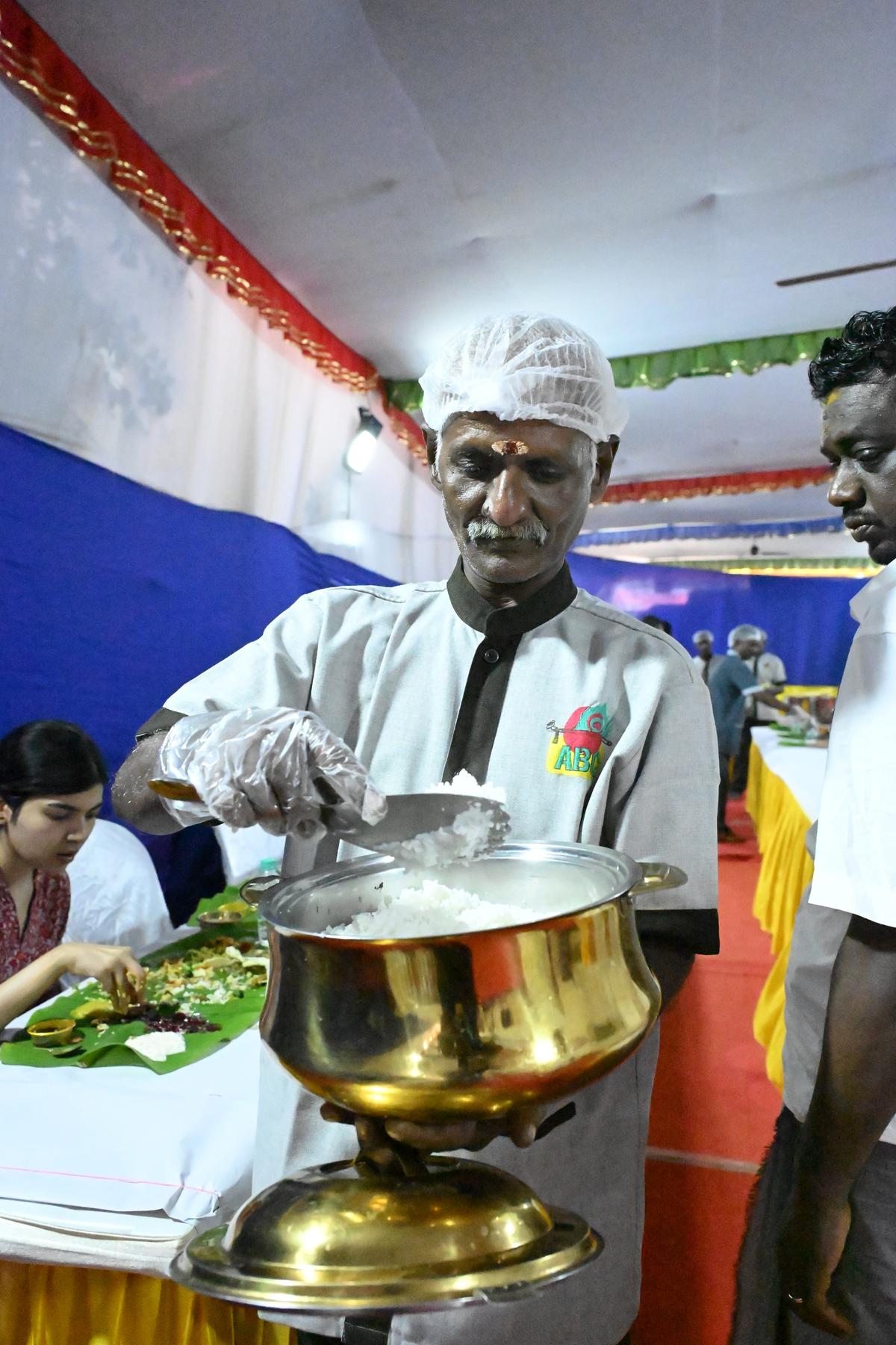 Lunch being served at the sabha canteen in Mylapore Fine Arts Club